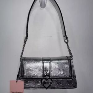 New Juicy Couture Silver Simply Perfect Shoulder Bag just no tags